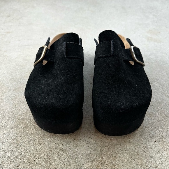 Cushionaire Granola 2 Suede Black Platform Clog Women’s Size 9 W - Picture 8 of 13